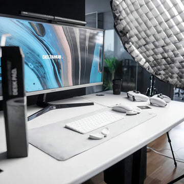 Desk Pad, Pad Mouse, Alfombrilla Carpio, Medium (30x90 Cm) Color Gris claro