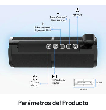Bocina Bluetooth Portátil 1hora Boc060 Color Negro