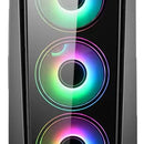 Chasis Caja Atx Gamer Iceberg Crystal G11 + 4 Fans Argb Negro