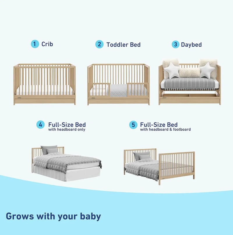 Cuna Graco Teddi 5-en-1, Ultra Versátil Y Segura