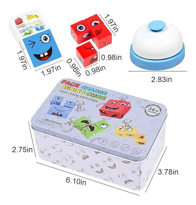 Cubos Rubik´s Caritas -juego De Mesa-rompecabezas De Madera