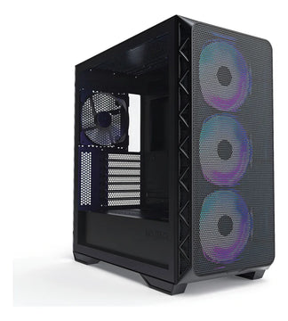 Montech Air 903 Max, E-atx Mid Tower Case, Alto Flujo De Aire, 3 X 140 Mm Argb Pwm Y 1 X 140 Mm Pwm Ventiladores Preinstalados, Panel Lateral De Vidrio Templado, Malla Frontal, Tipo C, Soporte 4090