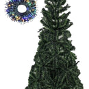 Arbol De Navidad Tipo Eco Punta Verde 210cm Incluye100luces. Verde Oscuro