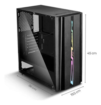 Combo De Chasis Gamer De 1 Cooler+ Fuente De 780wde Negro