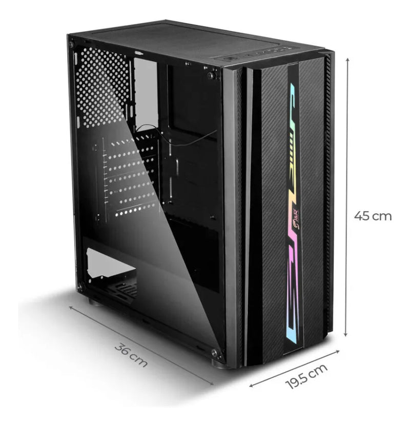 Combo De Chasis Gamer De 1 Cooler+ Fuente De 780wde Negro