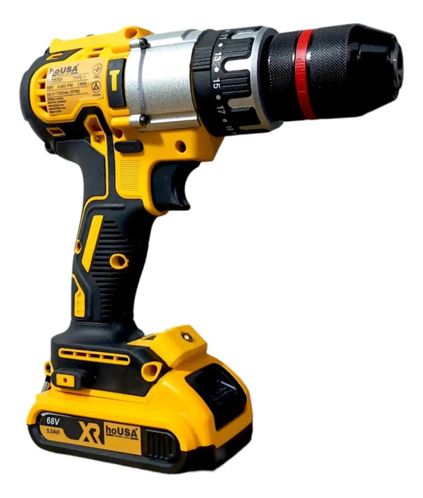 Taladro Inalambrico De 68v Poderoso Eficaz Tipo Industrial Amarillo 50-60 Hz
