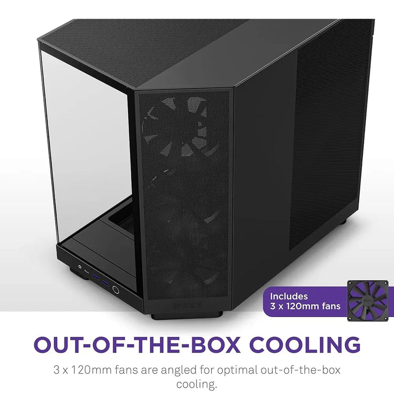 Nzxt H6 Flow | Cc-h61fb-01 | Caja Compacta De Flujo De Aire Black