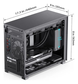 Jonsbo D31 Mesh Caja De Computadora Micro Atx Negra, Placa B Black