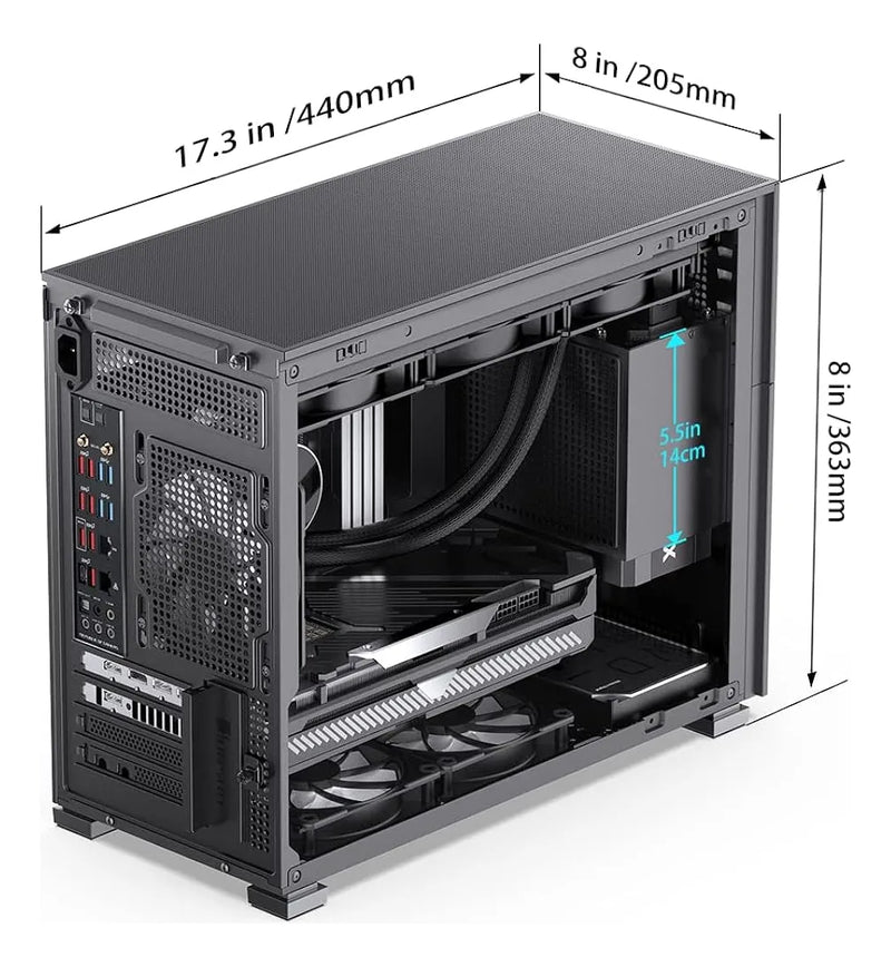 Jonsbo D31 Mesh Caja De Computadora Micro Atx Negra, Placa B Black
