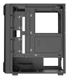 Chasis Iceberg Wood Core Gamer Con 6 Ventiladores Argb Negro