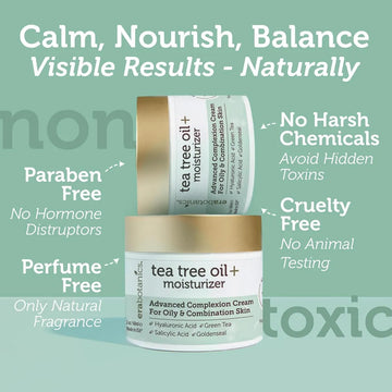 Crema Hidratante Era Organics Tea Tree Para Piel Grasa 7x
