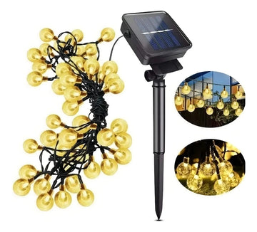 Tira Luz Led Guirnalda 30 Luces Interior Exterior Solar Luces Calida