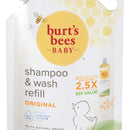 Burt's Bees Baby Shampoo & Wash Refill, Jabon No Irritante S