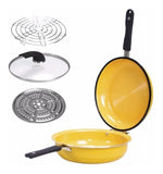 Sarten Doble Antiadherente Doubletta 4 En 1 Mostaza