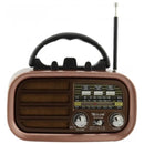 Parlante Radio Retro Vintage Bluetooth Mp3 Fm Am Panel Solar