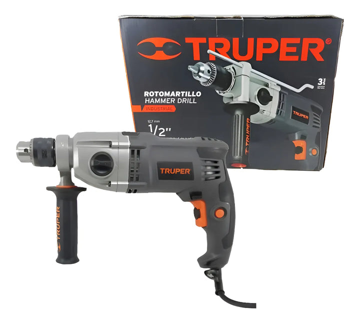 Taladro Percutor De 1/2 900w Trabajo Industrial Truper Gris 60 Hz