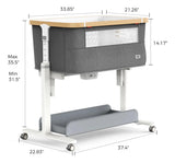 Moisés Mecedor Eléctrico Para Bebé 3 Velocidades Gris Oscuro