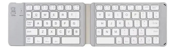 Mini Teclado Inalambrico Plegable Portatil, Bluetooth Color del teclado Blanco