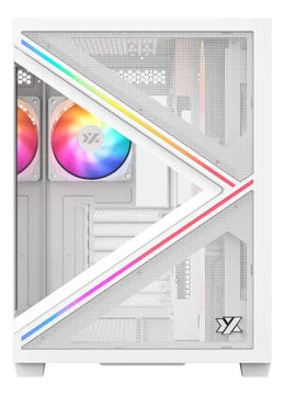 Chasis Gamer Xyz Qubex White | Argb | Atx | 4 Fans | Type C Blanco