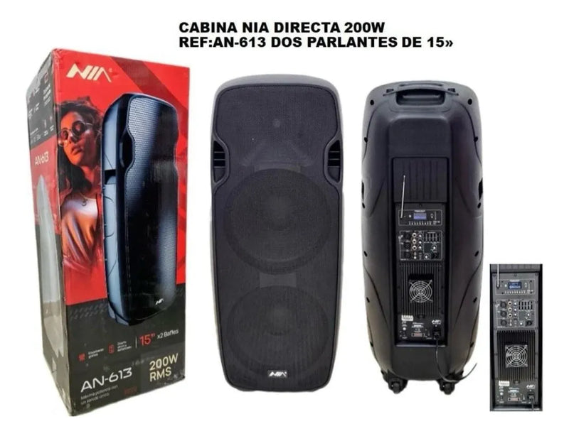 Cabina Parlante Bafle Sonido Música Potente Bluetooth Sd Usb Diseño 1
