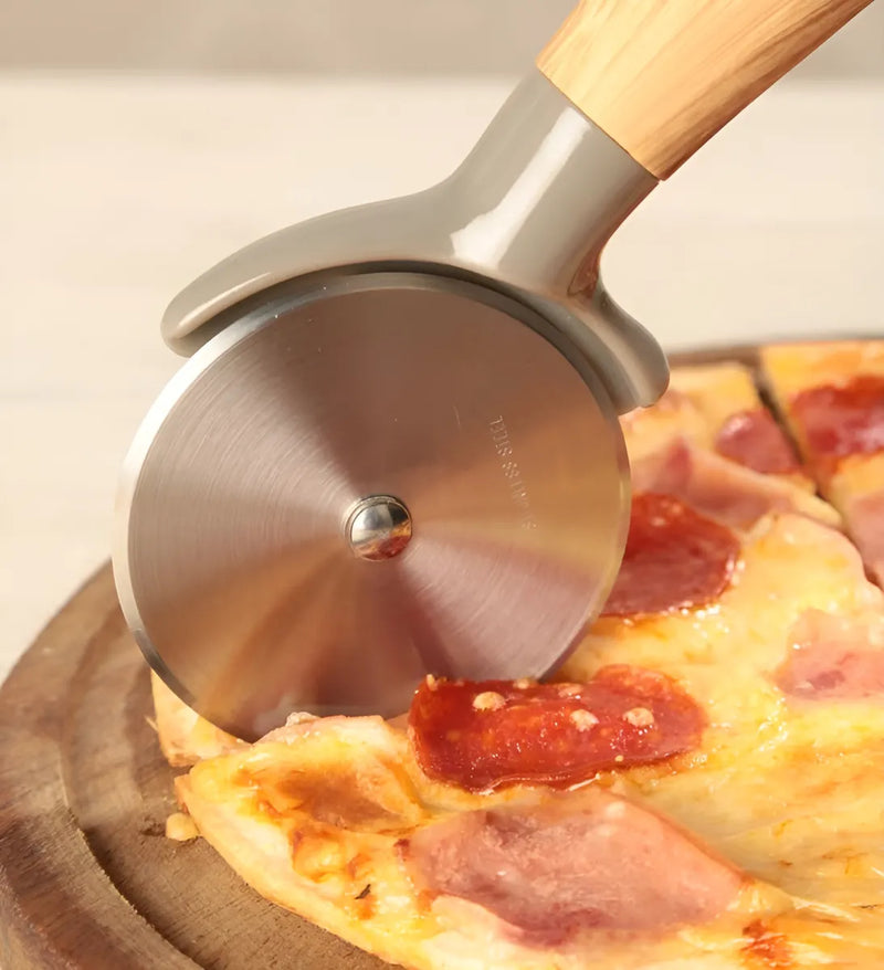 Cortador Pizza Acero Mango Wood !!!!!!!!!!! Gris