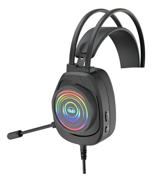 Audifonos Monster Gamer Diadema Auriculares Rgb N5-3.5 Color Negro