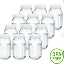 12 Frascos Envases De Vidrio (8 Onz) Almacenamiento De Leche