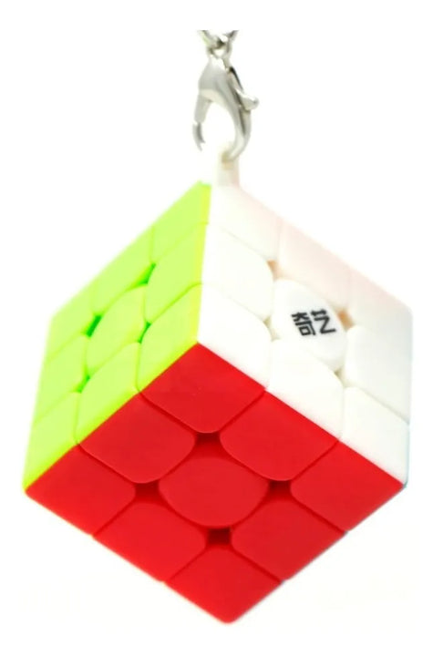 Mini Cubo Rubik Qiyi 3x3x3 Llavero Stickerless Antiestrés