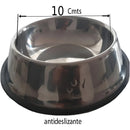 Plato Comedero 10cm Perro Gato Acero Inoxidable Color Plateado