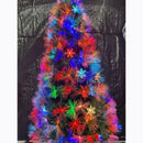 Arbol Fibra Optica 7 Colores Alta Densidad 210cm Verde Oscuro