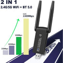 Adaptador Wifi 5ghz Usb 3.0 Dual 5g 1300mbps + Bluetooth 5.0