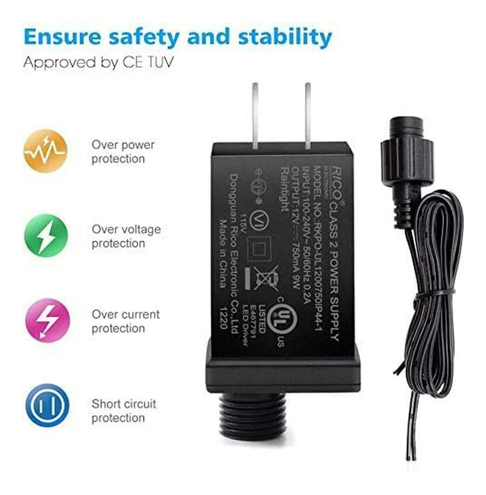 Adaptador Led 12v 9w Ip44 Para Árboles Y Luces Navideñas