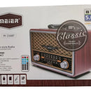 Radio Altavoz Portátil Fm Am Inalámbrico Vintage Usb Aux Sd Diseño