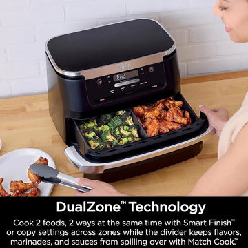 Freidora Air Fryer Ninja Dz071 6 En 1 2 Cestas 6.8 Lts