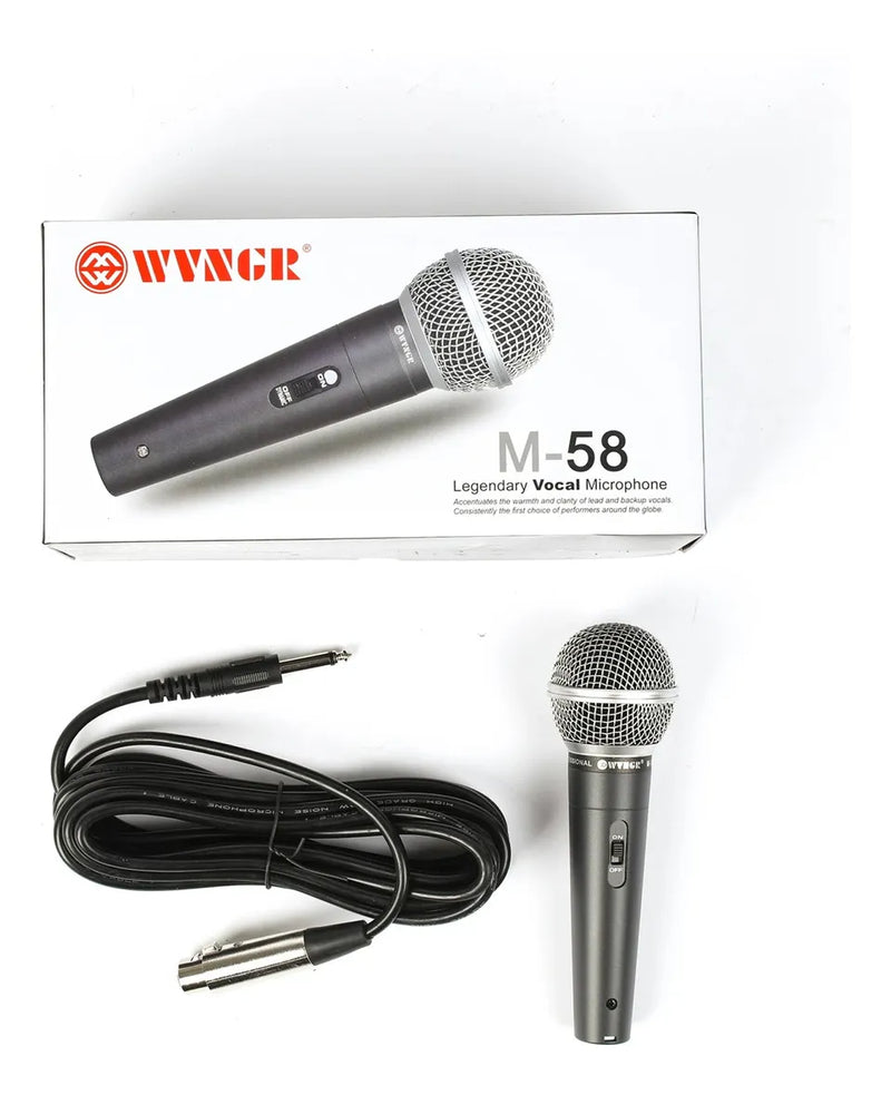 Micrófono WVNGR M-58 Dinámico Cardioide color negroS