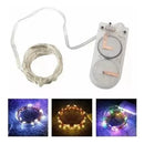 Luces Micro Led Decoración Luz Navidad Pilas Alambre Agua 3m Cálida