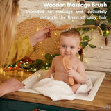 Set De Cepillo Y Peine De Madera Para Bebés - Cerdas De Cabr