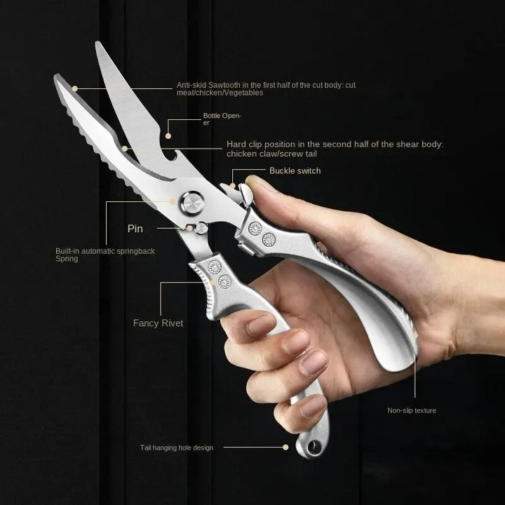 Tijeras De Cocina Para Alimentos De Acero Premium