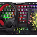 Combo Gamer 4en1 Teclado Mouse Audifonos Mouse Pad Xtrike Me Mouse Negro Teclado Negro