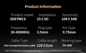 Auriculares Kz Edx Pro X Black Return sin micrófono