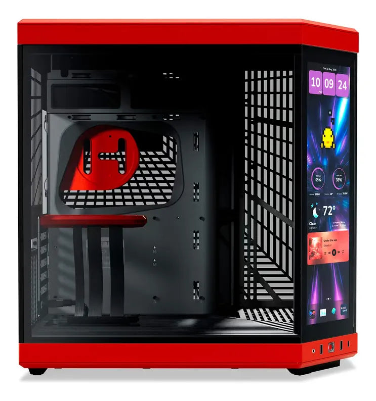 Chasis Atx Hyte Y70 Touch Infinite Rojo / Negro Rojo/negro