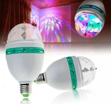 Bombillo Rotativo De Colores Bola Navideña Giratoria Luces