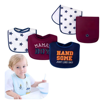 Baberos Para Bebes Impermeable Toalla 100% Algodon Pack 5pcs Handosm