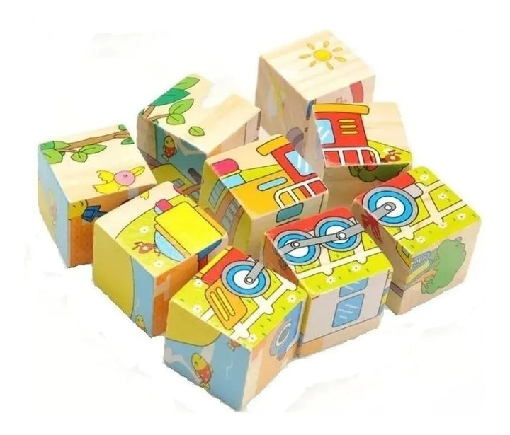 Rompecabezas 6 En 1 Juguete Didáctico Cubos Juego Educativo