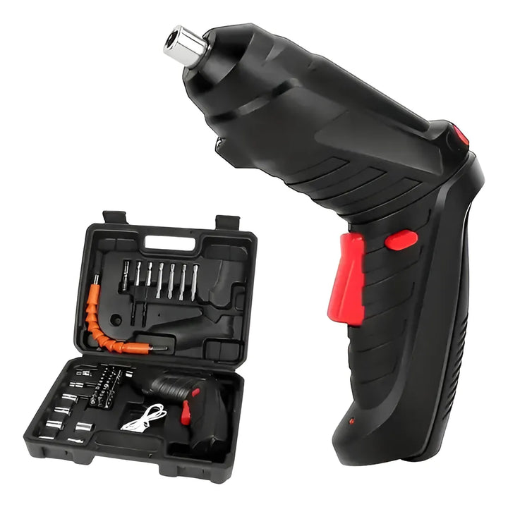 Taladro Eléctrico 47 Pieza 6v Inalámbrico Destornillador Negro 50/60 Hz