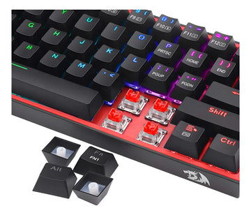 Teclado Mecánico Redragon Fizz Pro K616 Rgb Wireless Dual Color Del Teclado Negro Idioma Español Latinoamérica