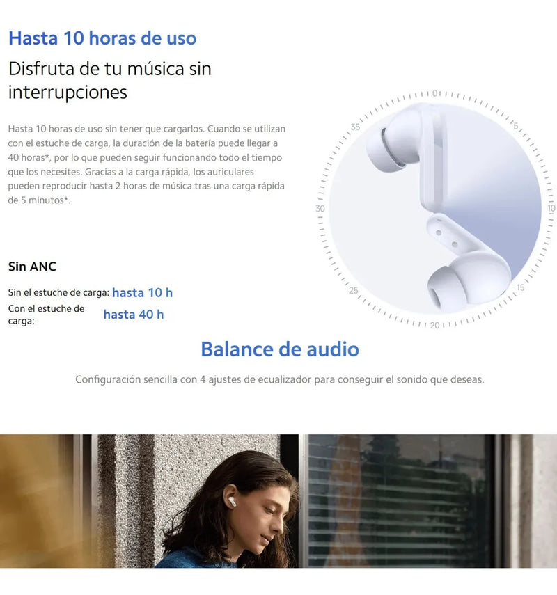 Xiaomi Redmi Buds 5, Auriculares Táctil Anc Manos Libres, Wh Blanco
