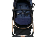 Coche Moisés Para Bebe Lujo 0 A 4 Años Ultra Liviano Color Azul - Negro Chasis 7622201720063