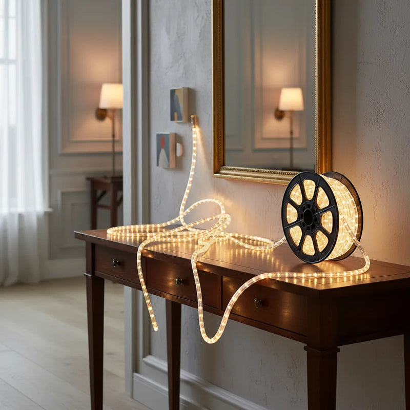 Manguera Led 3 Vias Luces Navideñas 10mt Blanco Hielo