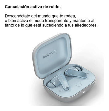 Motorola Moto Buds, Auriculares Bt 5.3 Anc Hi-res Audio, Lbl Celeste